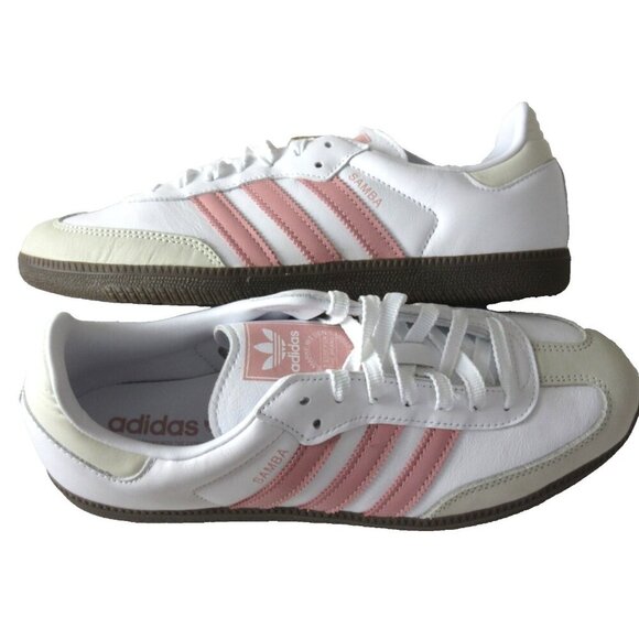 adidas Shoes - Adidas Originals Women's Samba OG Casual Shoes White Mauve Pink Size 11 NIB